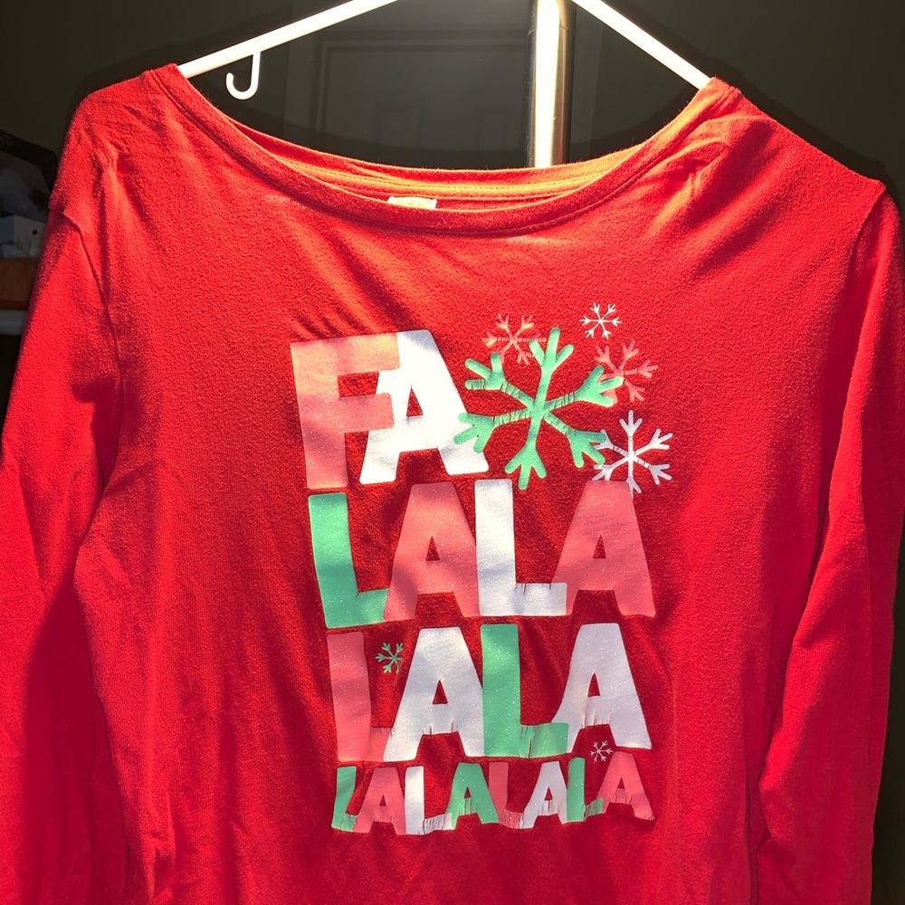 Women’s Holiday Time T-shirt Red Size XL